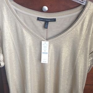 White House Black Market Gold T-Shirt